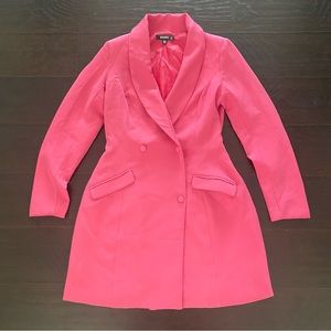 Missguided Barbie Pink Soft Trench Coat - image 1